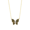 0.59 Karat Fancy Diamante Kelebek Collana
