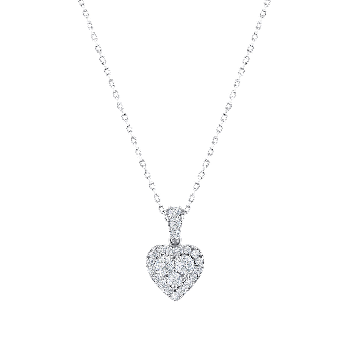 0.30 Karat Kalp Diamante Collana