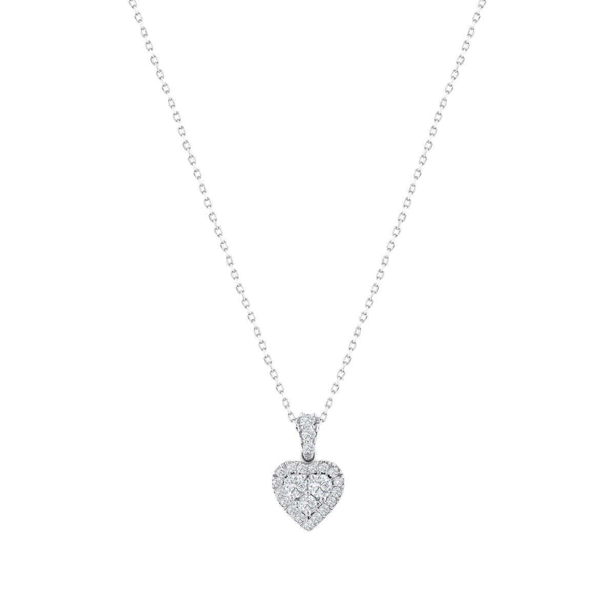 0.30 Karat Kalp Diamante Collana