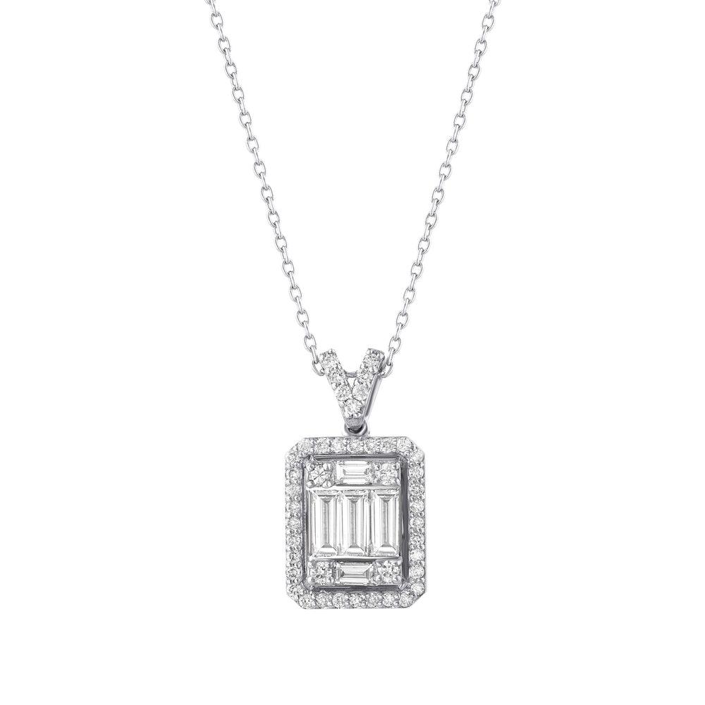 0.62 Karat Magnolia Diamante baguette Collana