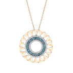 0.88 Karat Deep Blue Baget Collana