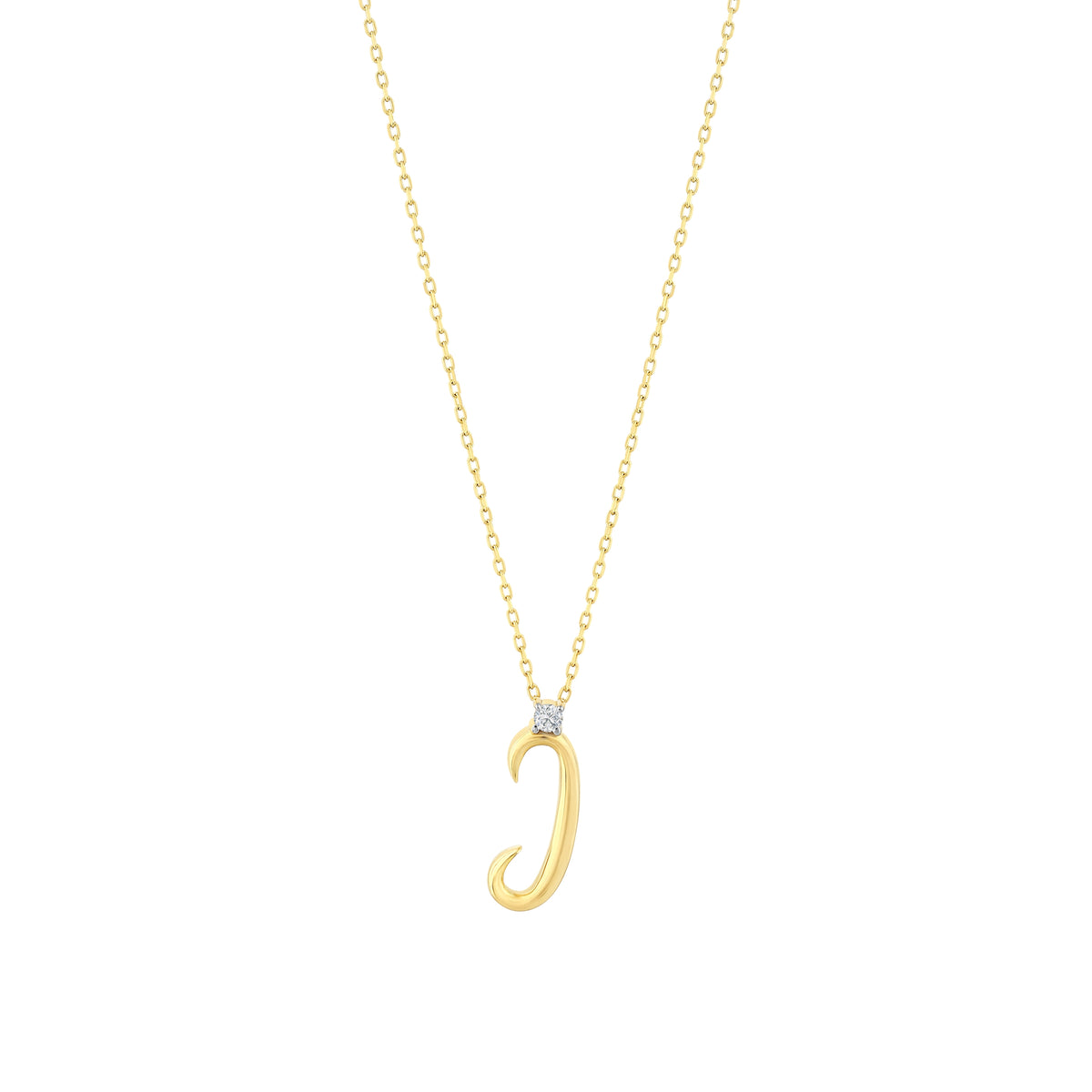 0.03 Karat Diamante İ Harf Collana