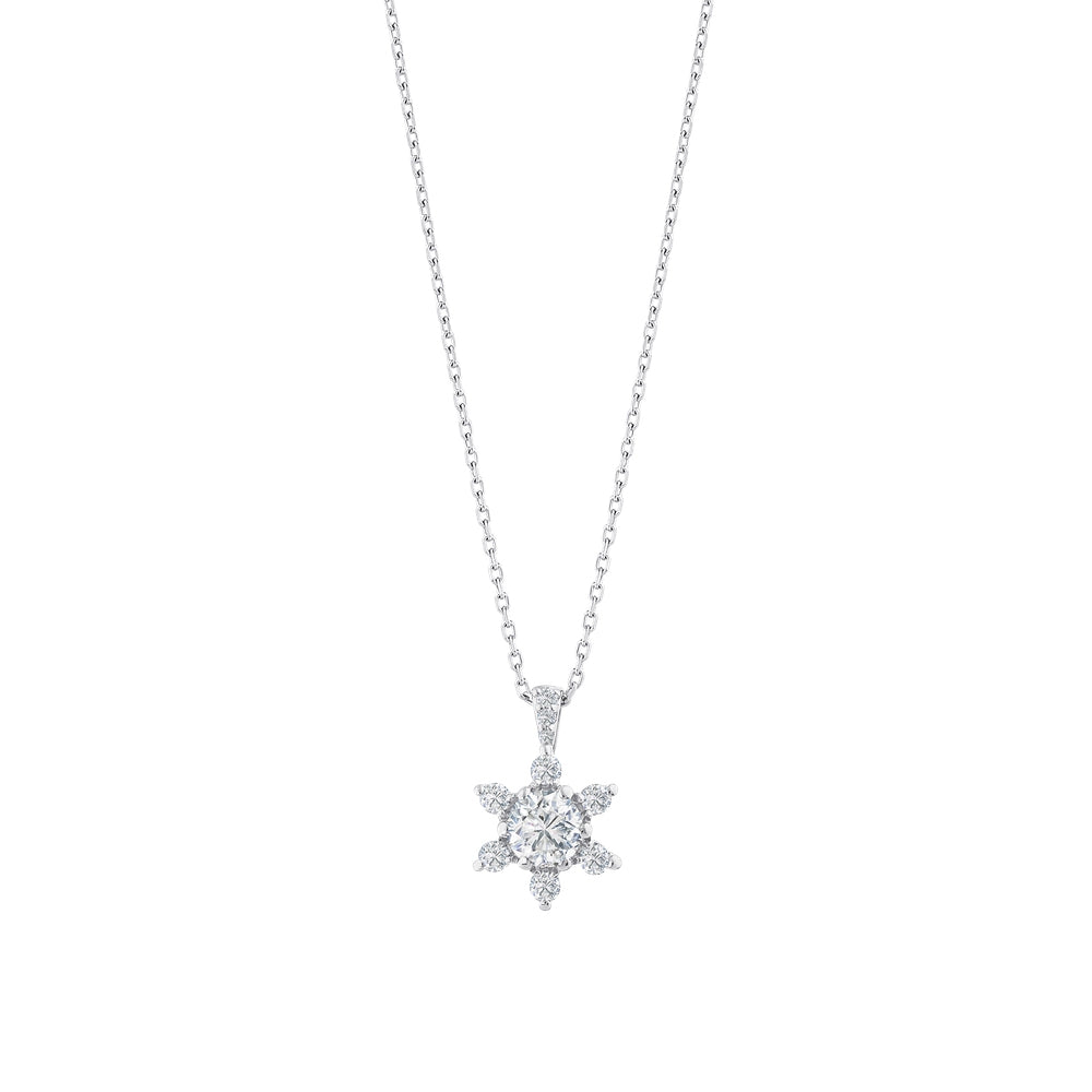 0.45 Karat Flora Diamante Collana