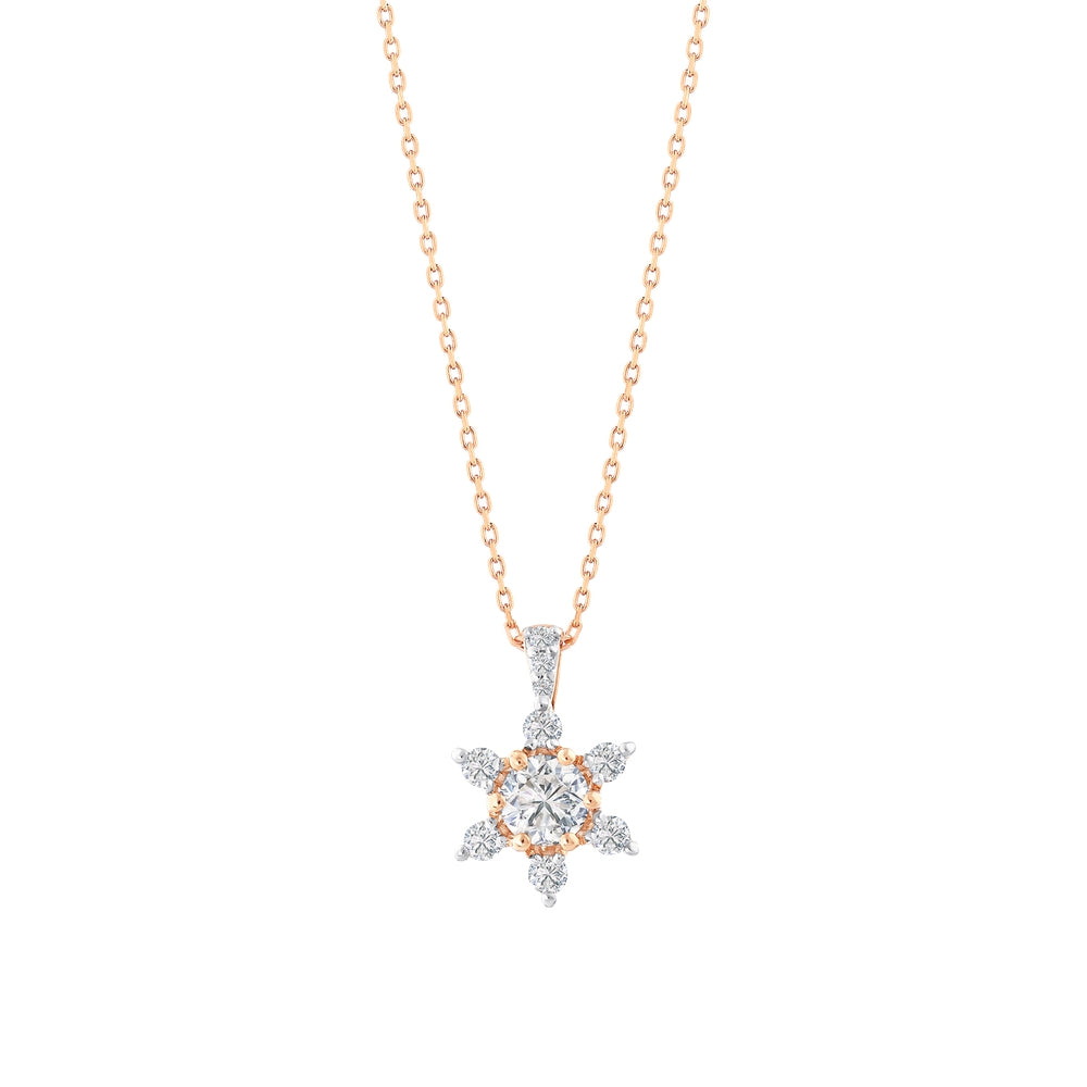 0.39 Karat Flora Diamante Collana