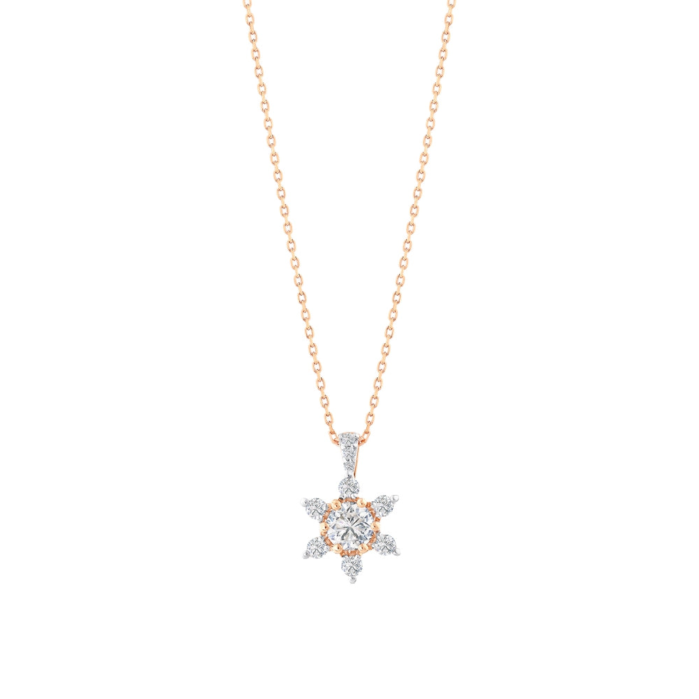 0.39 Karat Flora Diamante Collana