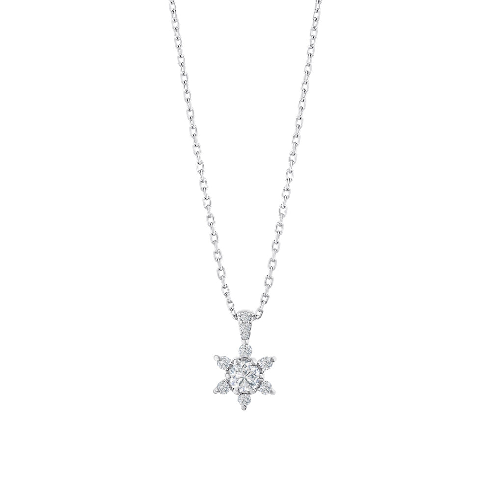 Collana Flora diamante da 0,21 carati