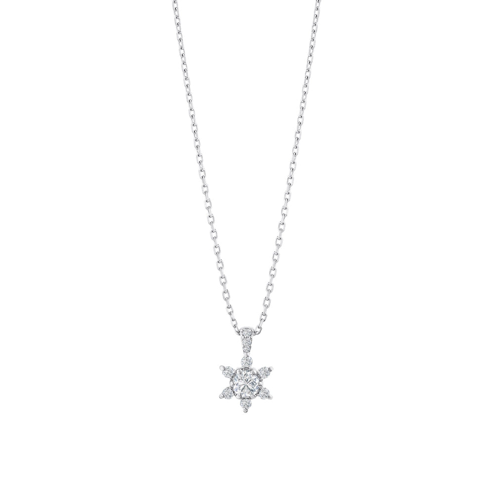 Collana Flora diamante da 0,21 carati