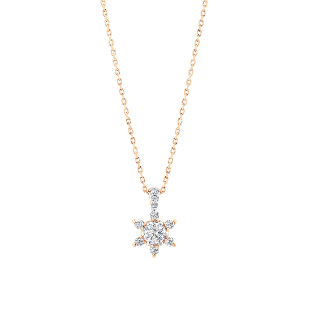 0.21 Karat Flora Diamante Collana