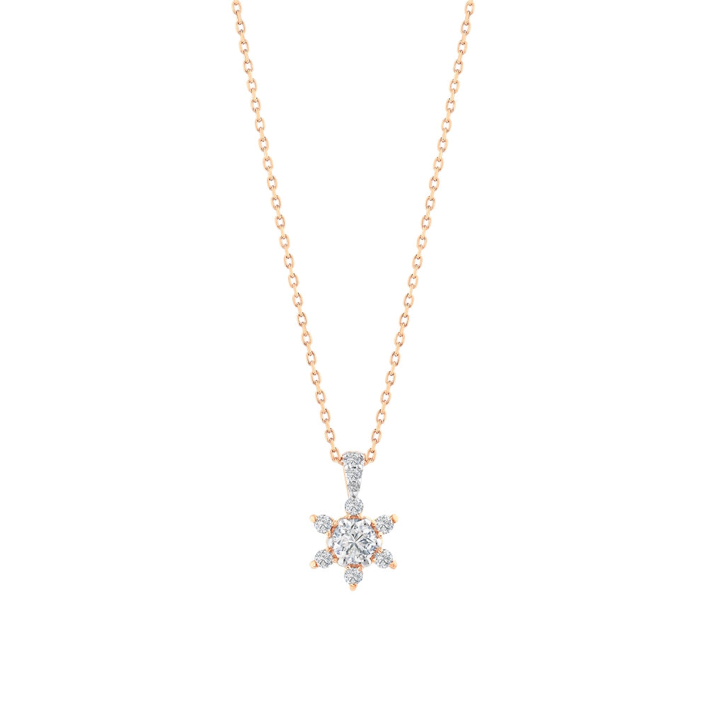 0.21 Karat Flora Diamante Collana