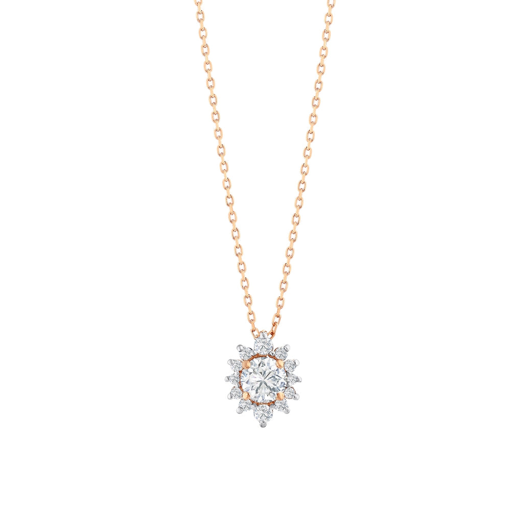 0.39 Karat Flora Diamante Collana