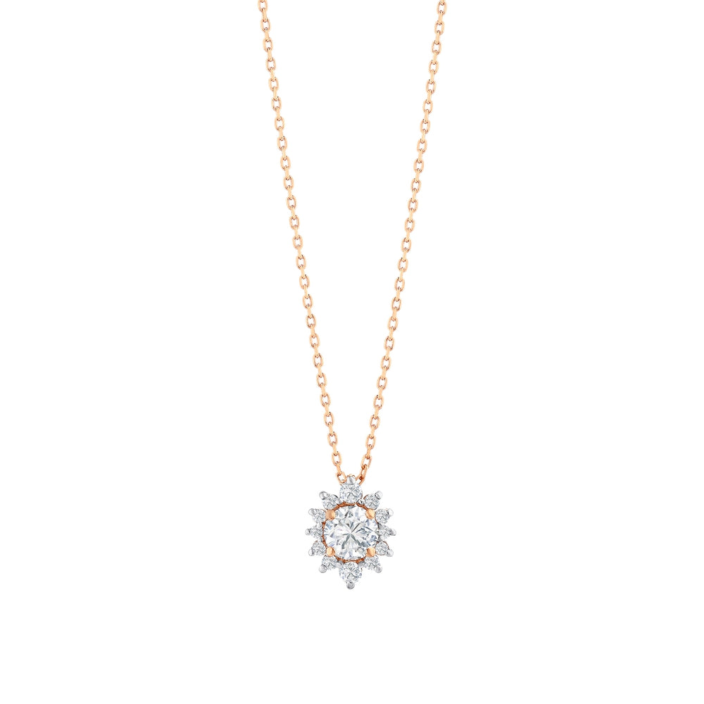0.39 Karat Flora Diamante Collana