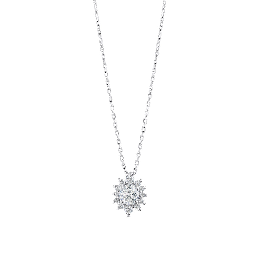 0.39 Karat Flora Diamante Collana