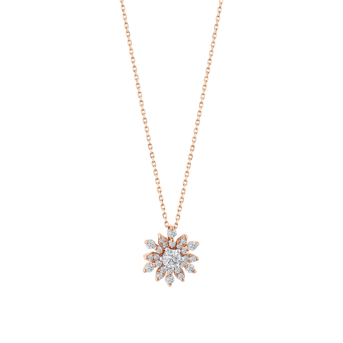 0.43 Karat Flora Diamante Collana