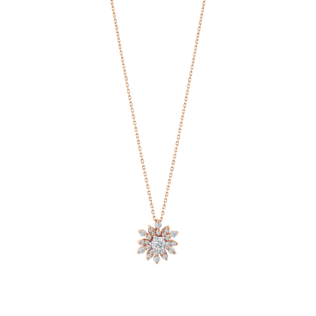 0.43 Karat Flora Diamante Collana