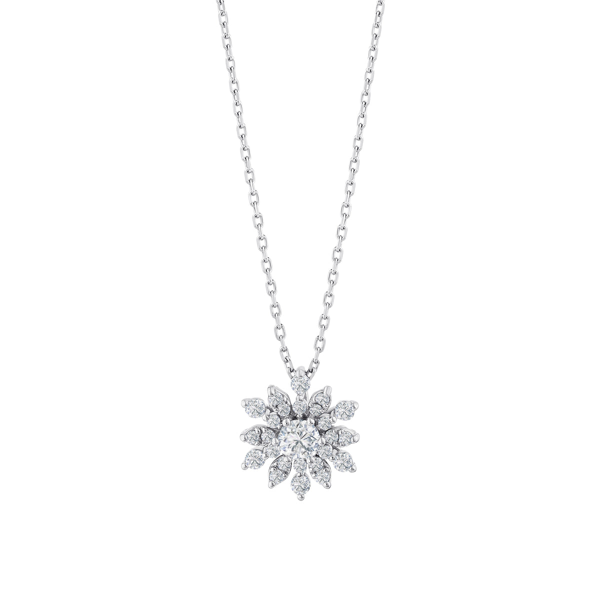 0.43 Karat Flora Diamante Collana