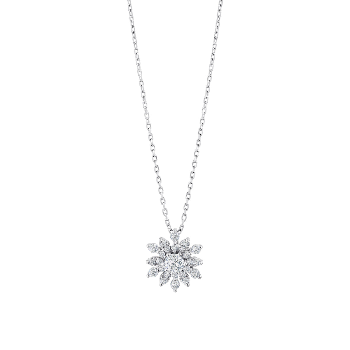 0.43 Karat Flora Diamante Collana