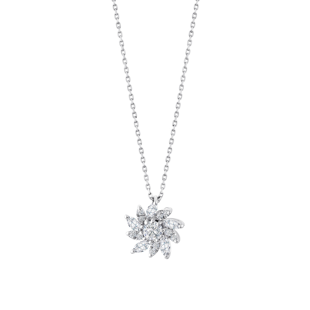 0.50 Karat Flora Markiz Diamante Collana
