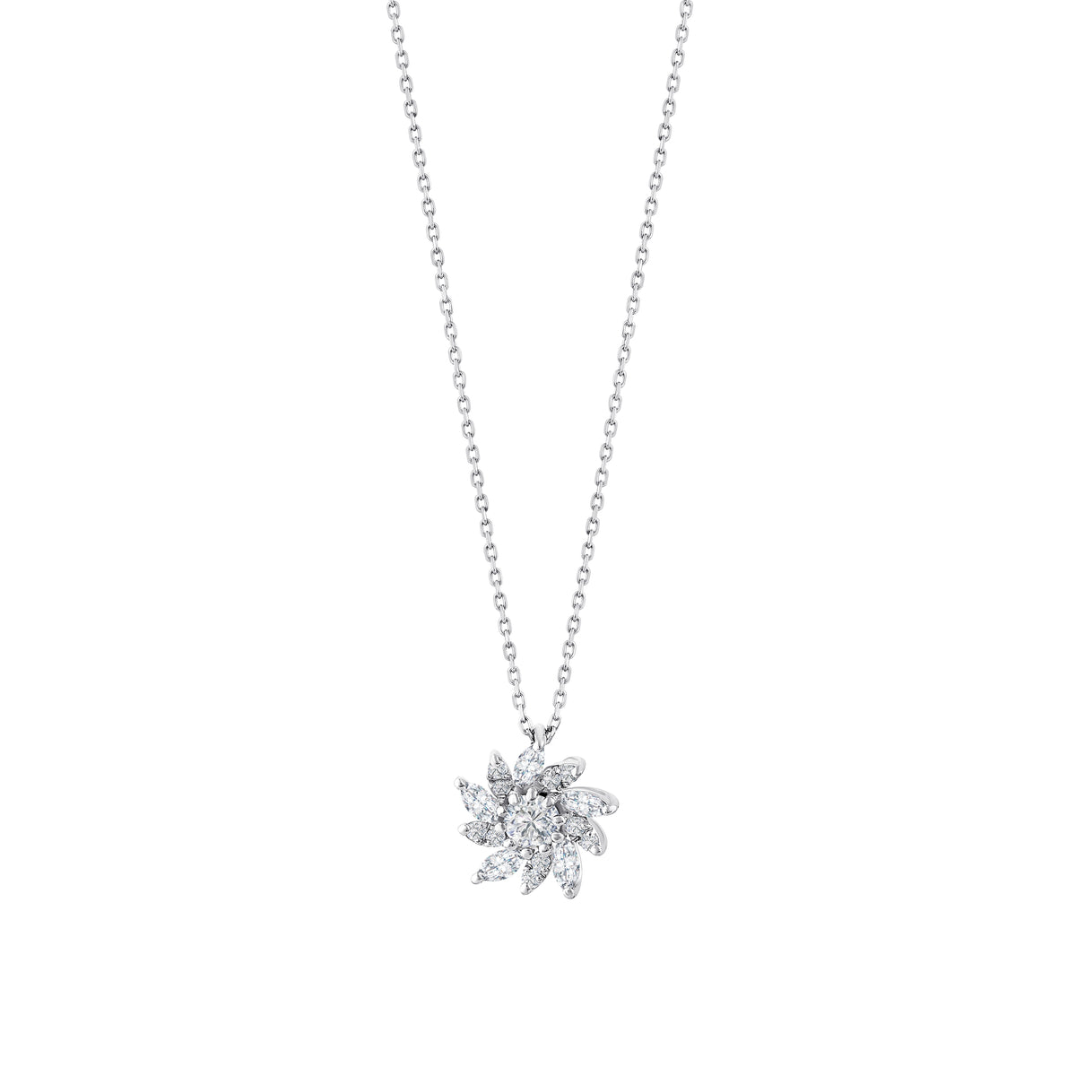 0.50 Karat Flora Markiz Diamante Collana
