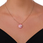 0.01 Karat Diamante Gül Collana