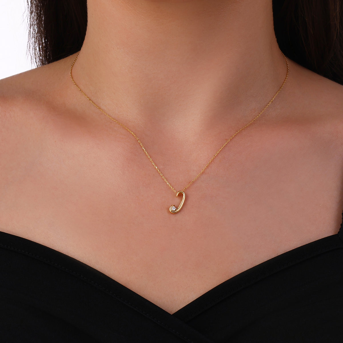 0.03 Karat Diamante I Harf Collana