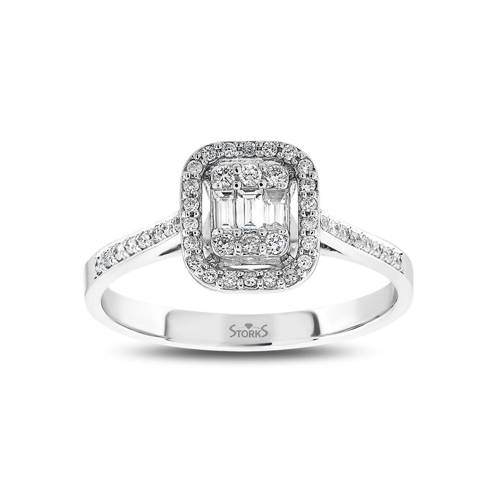 0.26 Karat Lyla Baget Diamante Anello
