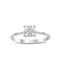 0.18 Karat Evangeline Baget Diamante Anello