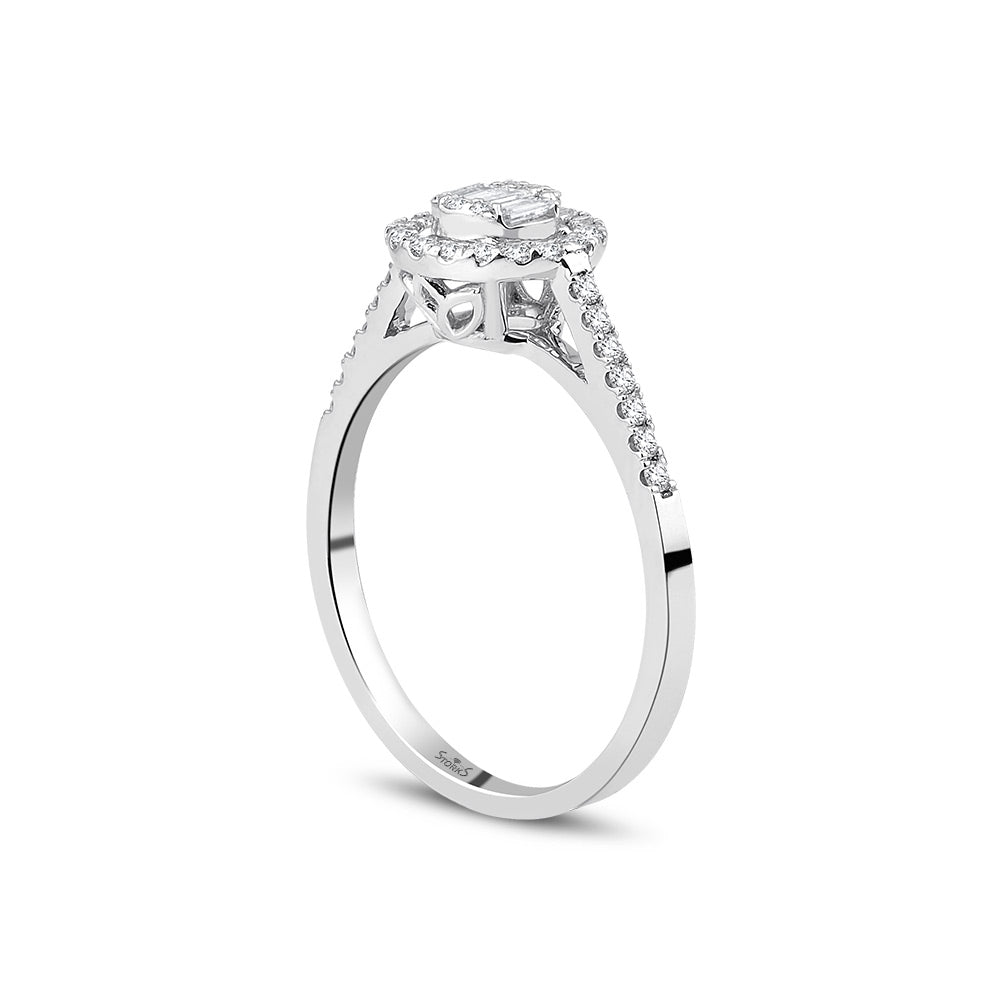 0.27 Karat Audrey Baget Diamante Anello