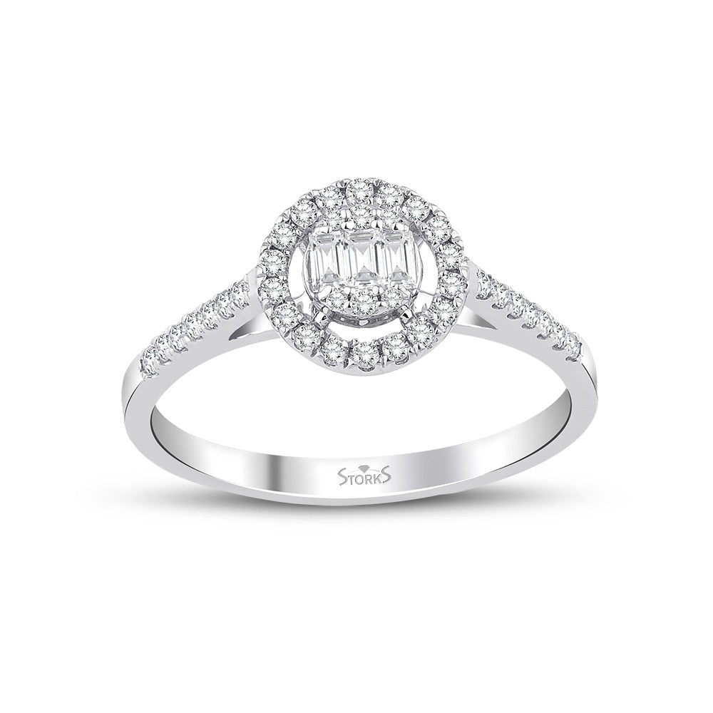 0.27 Karat Audrey Baget Diamante Anello