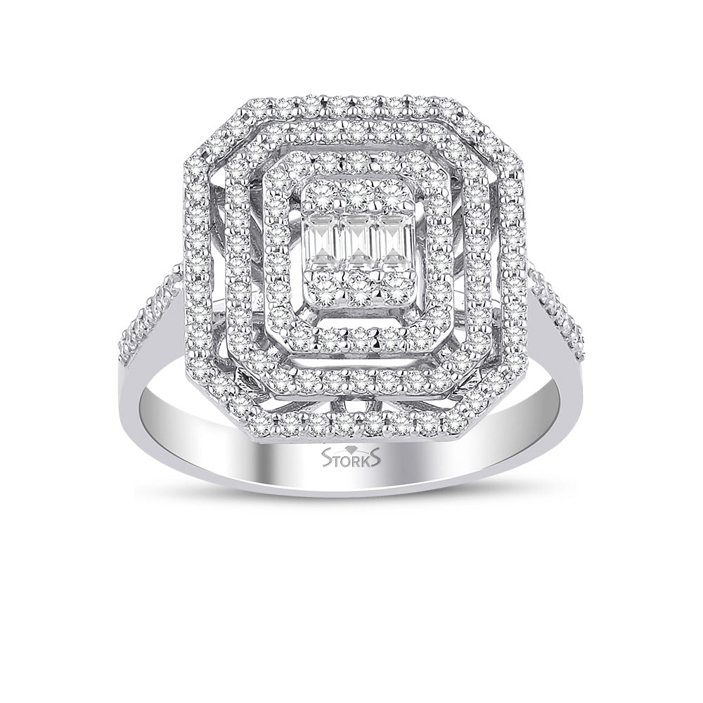 0.61 Karat Valerie Baget Diamante Anello