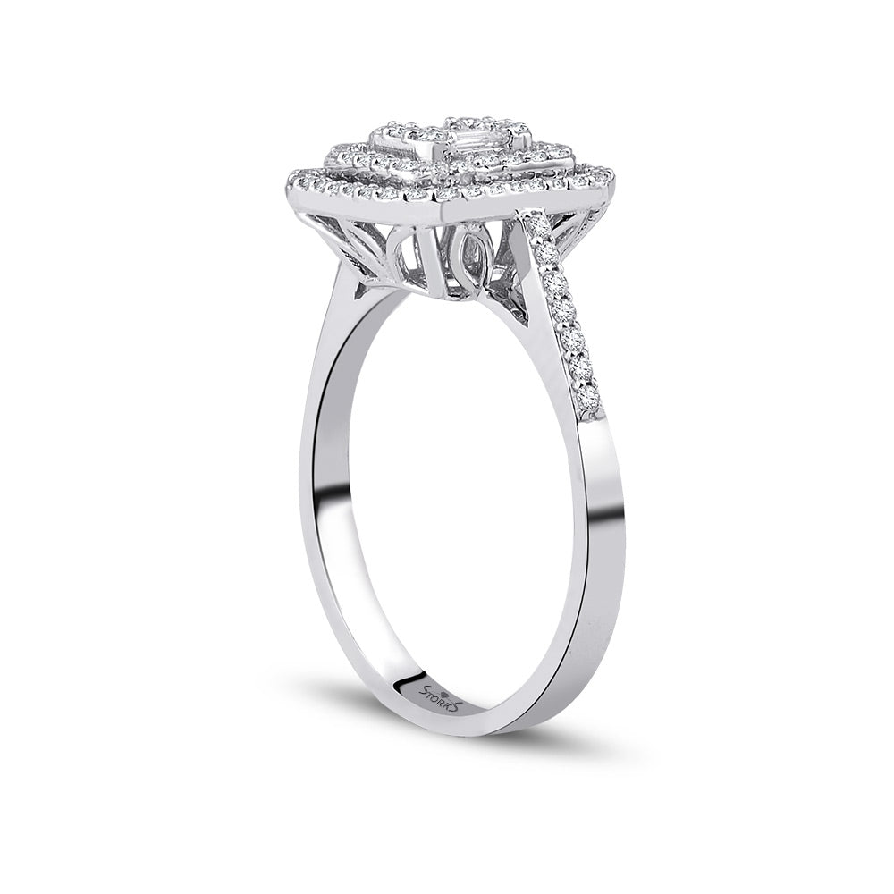 0.47 Karat Chole Baget Diamante Anello