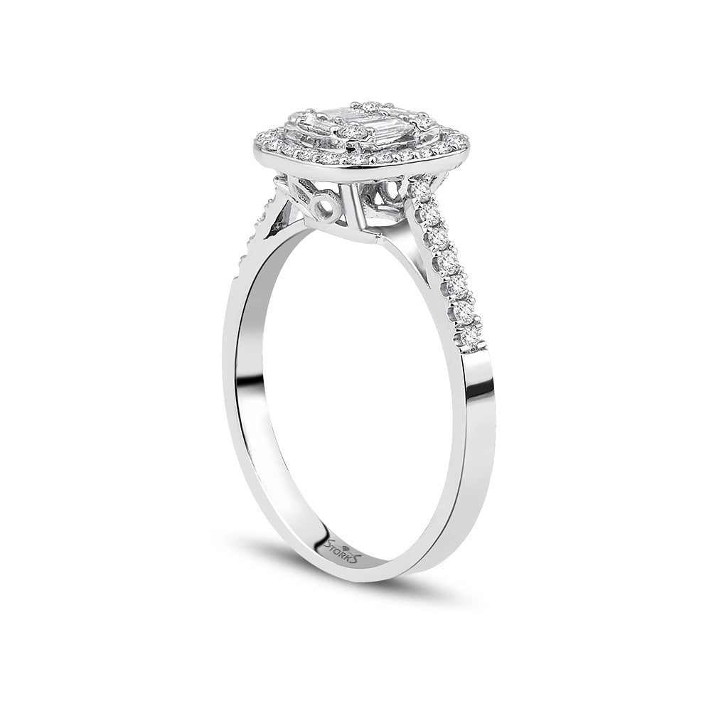 0.44 Karat Naomi Baget Diamante Anello