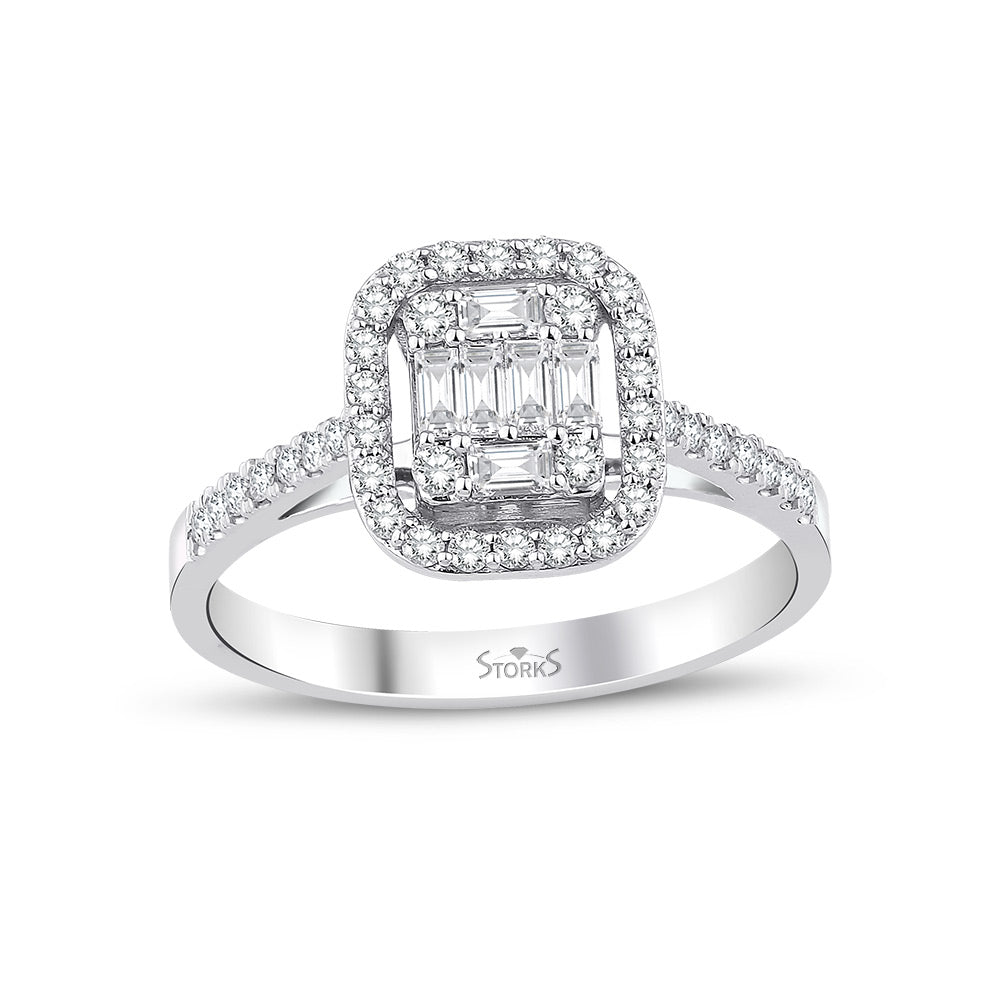 0.44 Karat Naomi Baget Diamante Anello