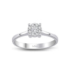 0.18 Karat Balle Diamante Anello