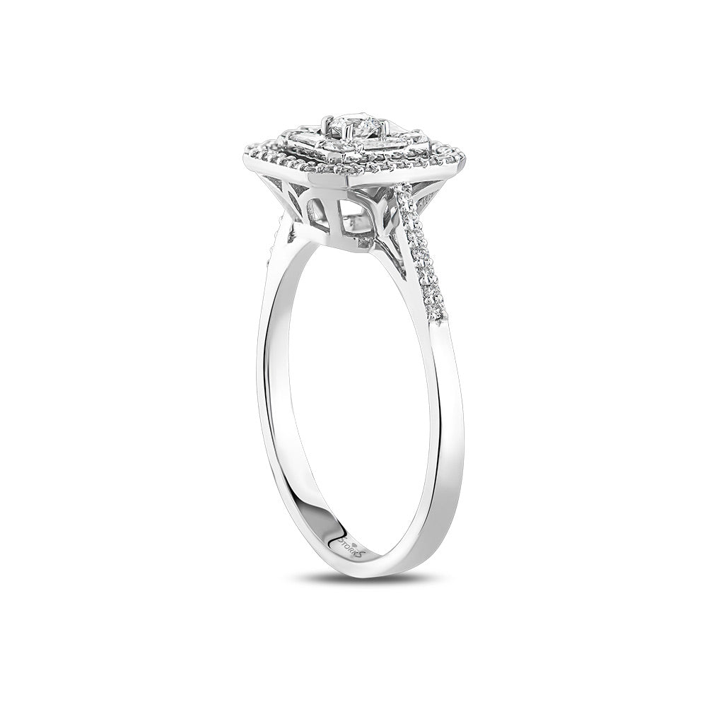 0.45 Karat Stella Baget Diamante Anello