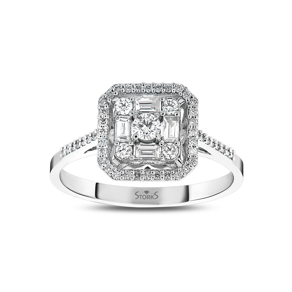 0.45 Karat Stella Baget Diamante Anello