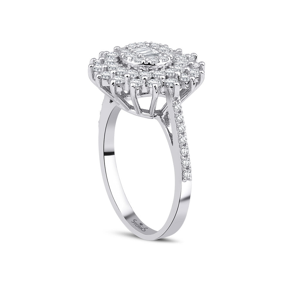 0.83 Karat Zoe Baget Diamante Anello