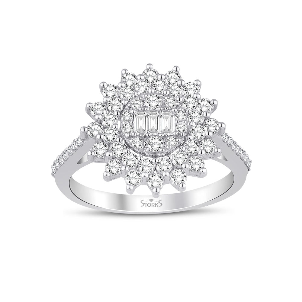 0.83 Karat Zoe Baget Diamante Anello