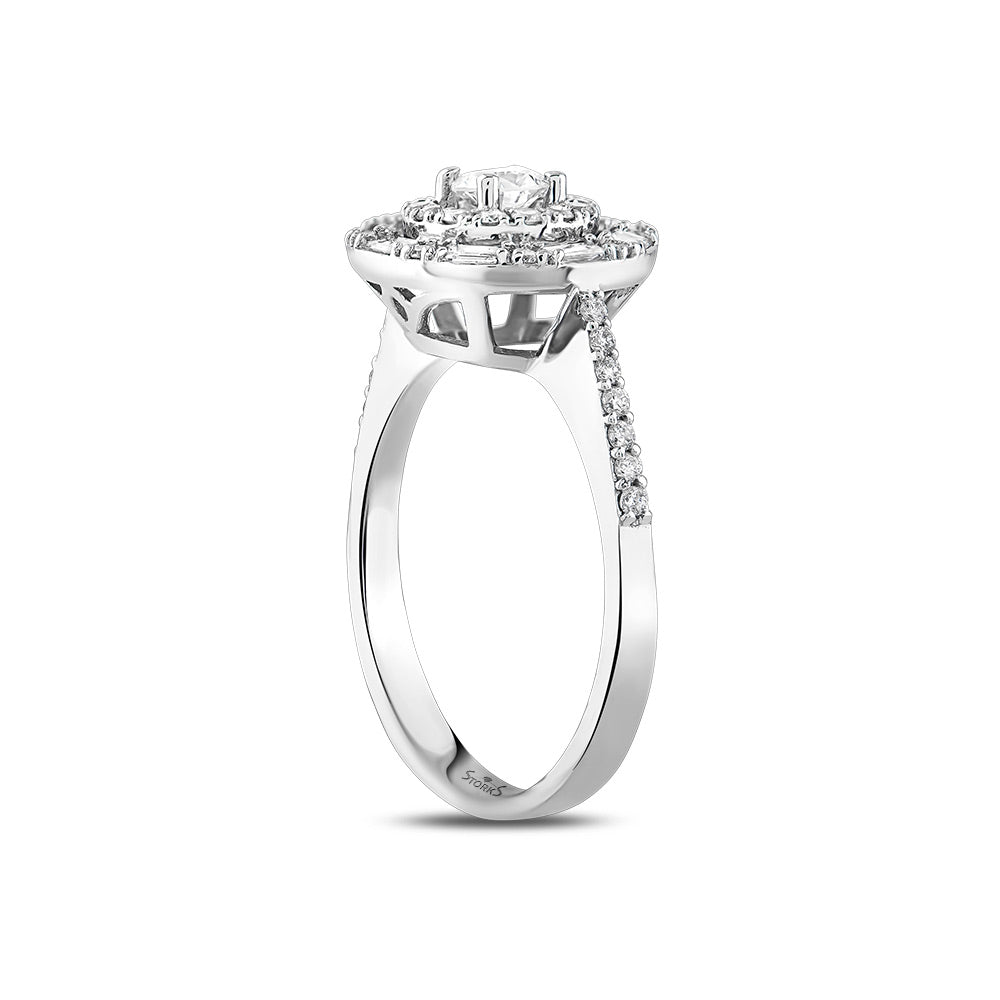 0.73 Karat Penelope Baget Diamante Anello