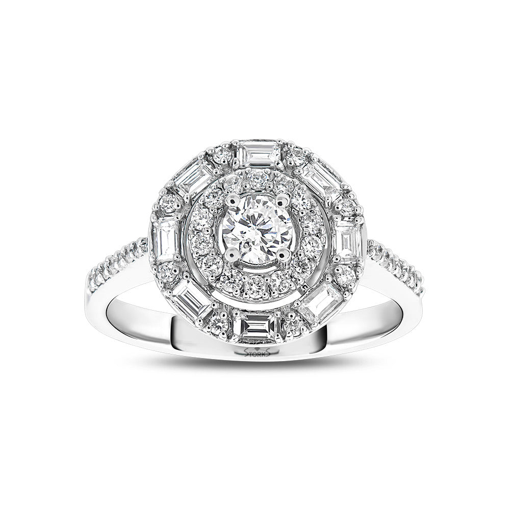 0.73 Karat Penelope Baget Diamante Anello