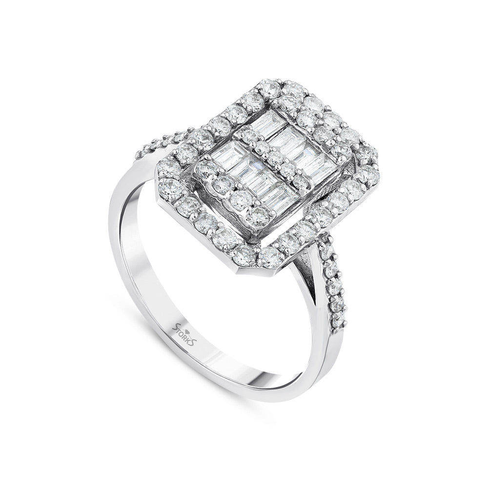 0.89 Karat Sophia Baget Diamante Anello