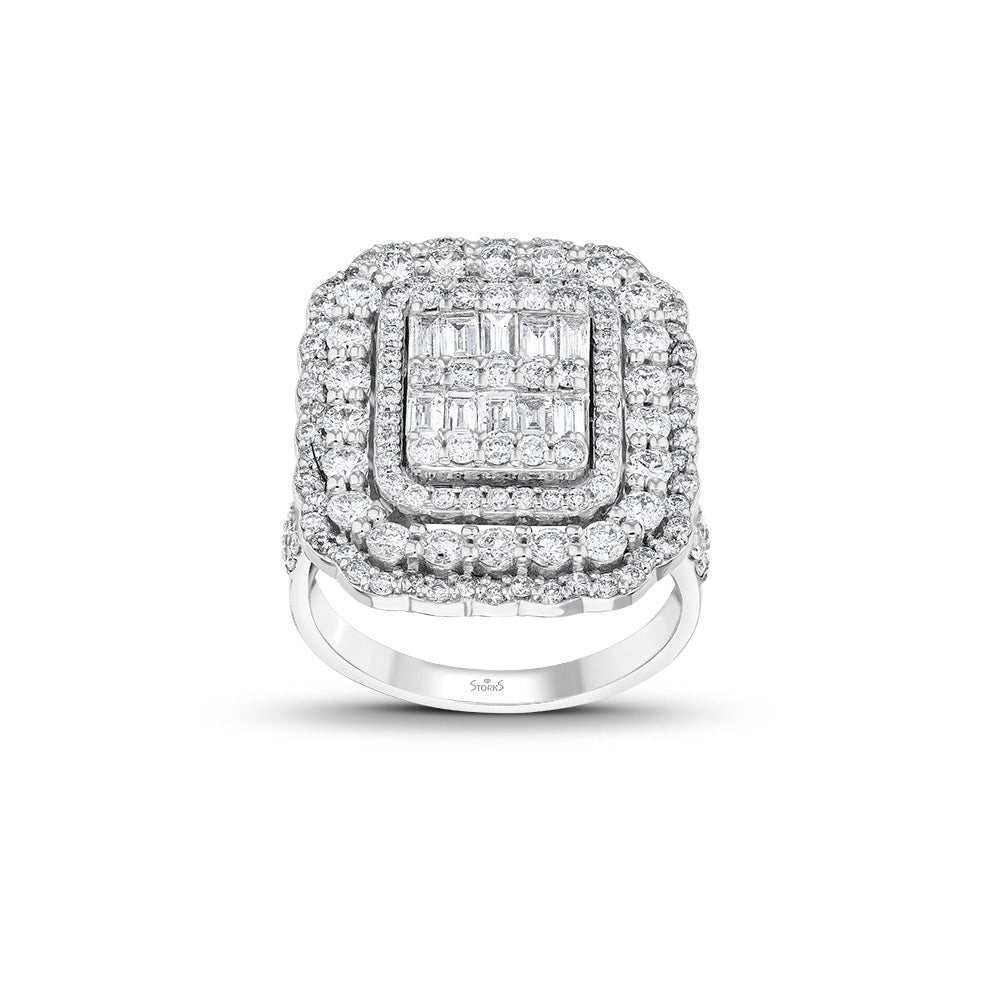 2.31 Karat Baget Diamante Anello