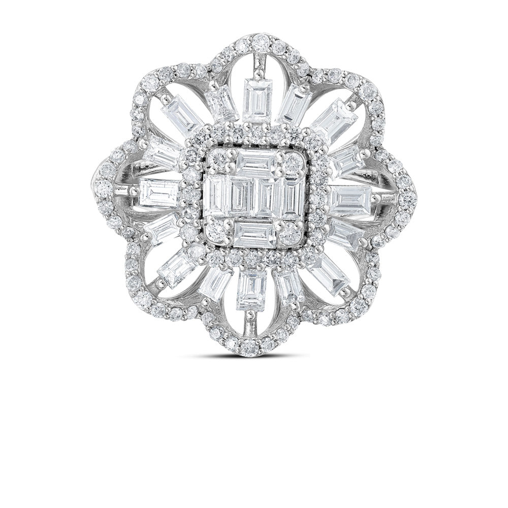 1.48 Karat Baget Diamante Anello