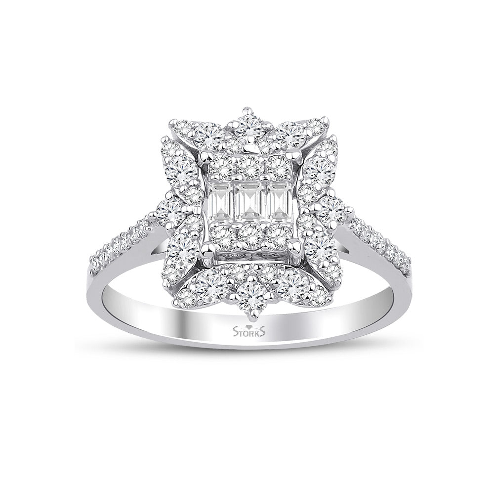 0.65 Karat Ellie Baget Diamante Anello