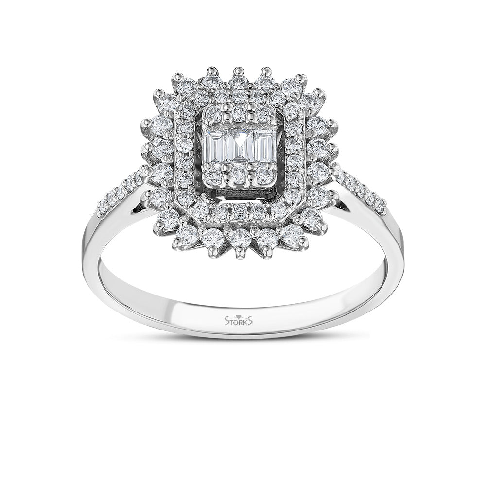0.53 Karat Avery Baget Diamante Anello