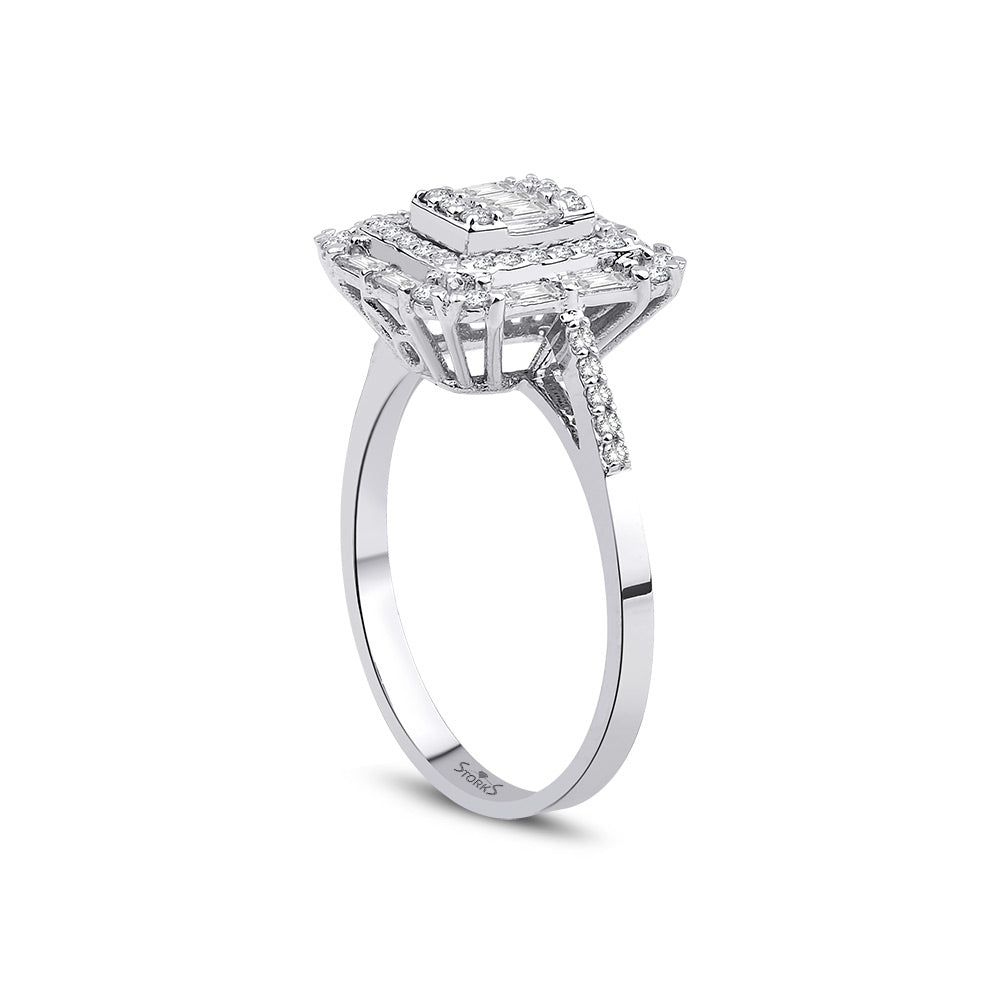 0.60 Karat Nora Baget Diamante Anello