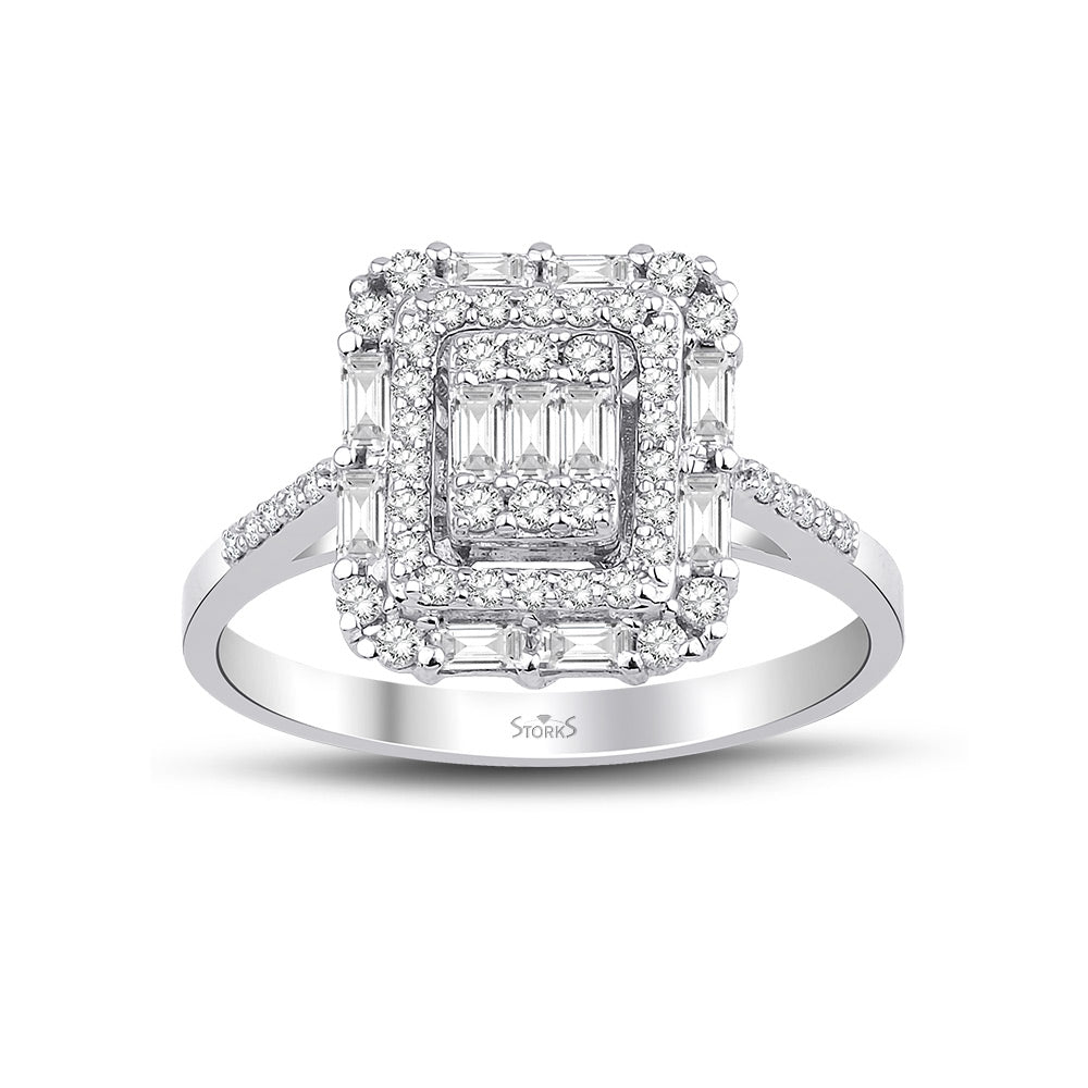 0.60 Karat Nora Baget Diamante Anello