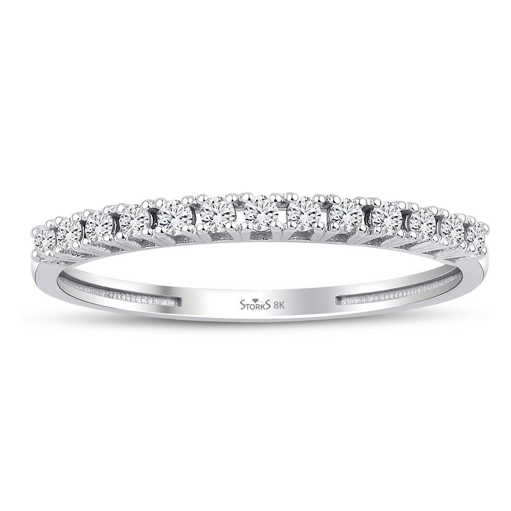 0.17 Karat Laranj Yarımtur Diamante Anello