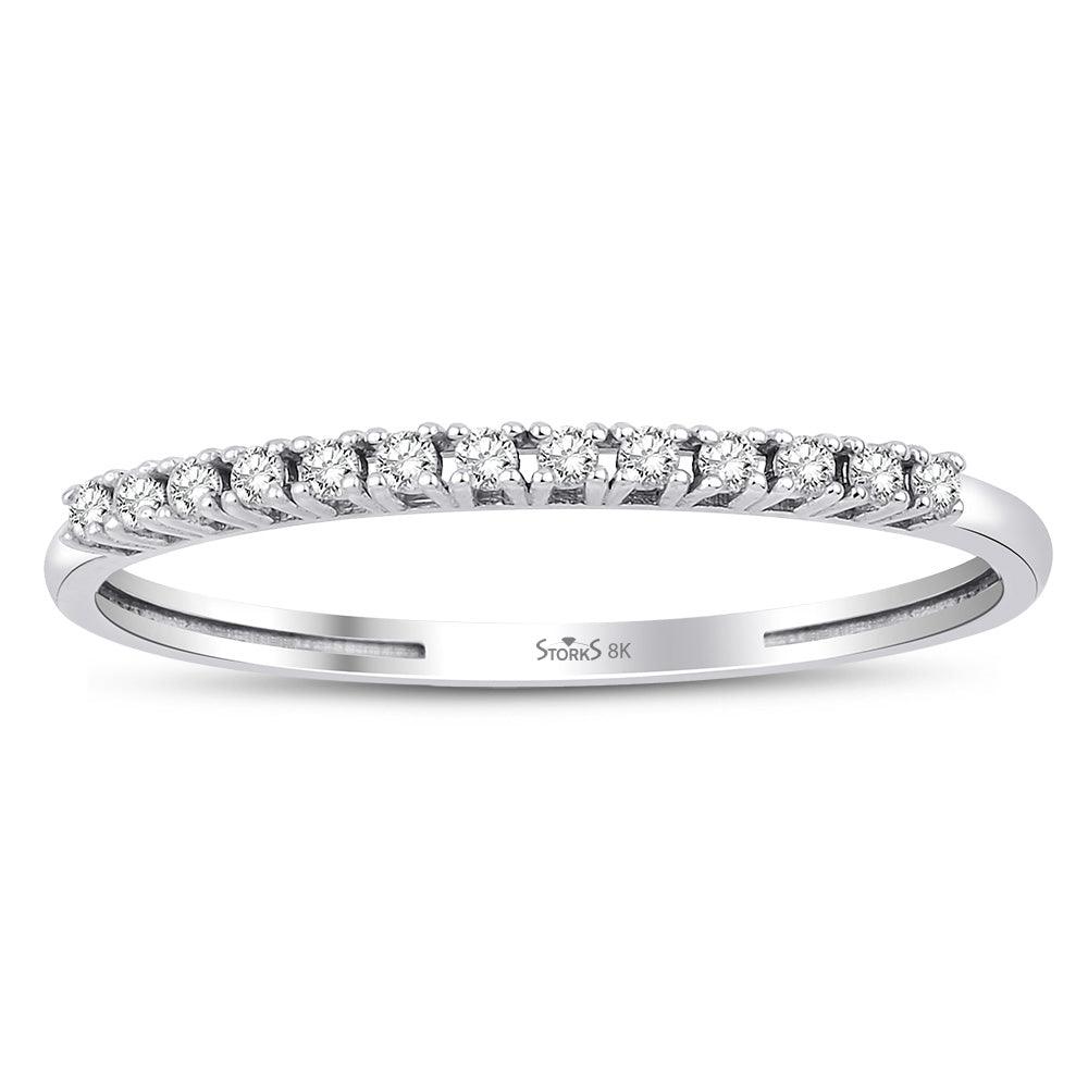 0.09 Karat Laranj Yarımtur Diamante Anello