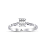 0.15 Karat Laranj Baget Diamante Anello