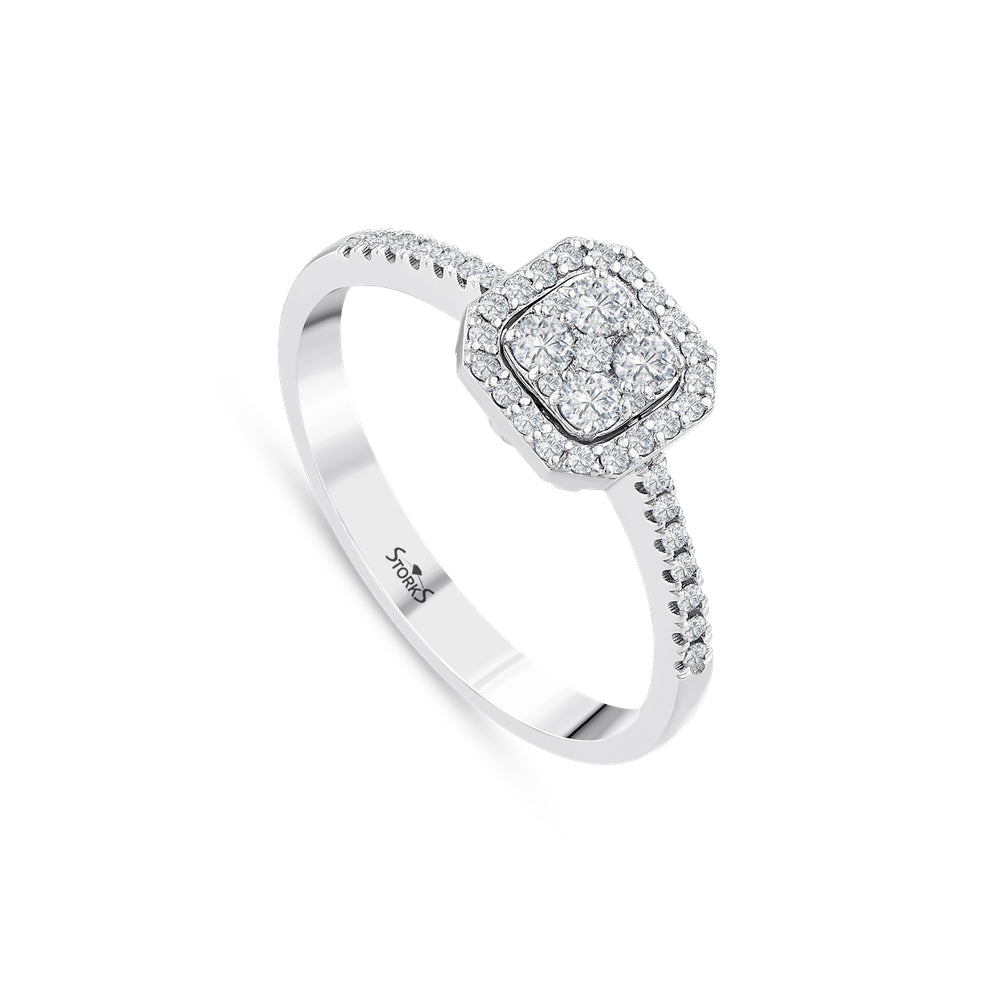 0.31 Karat Diamante Anello